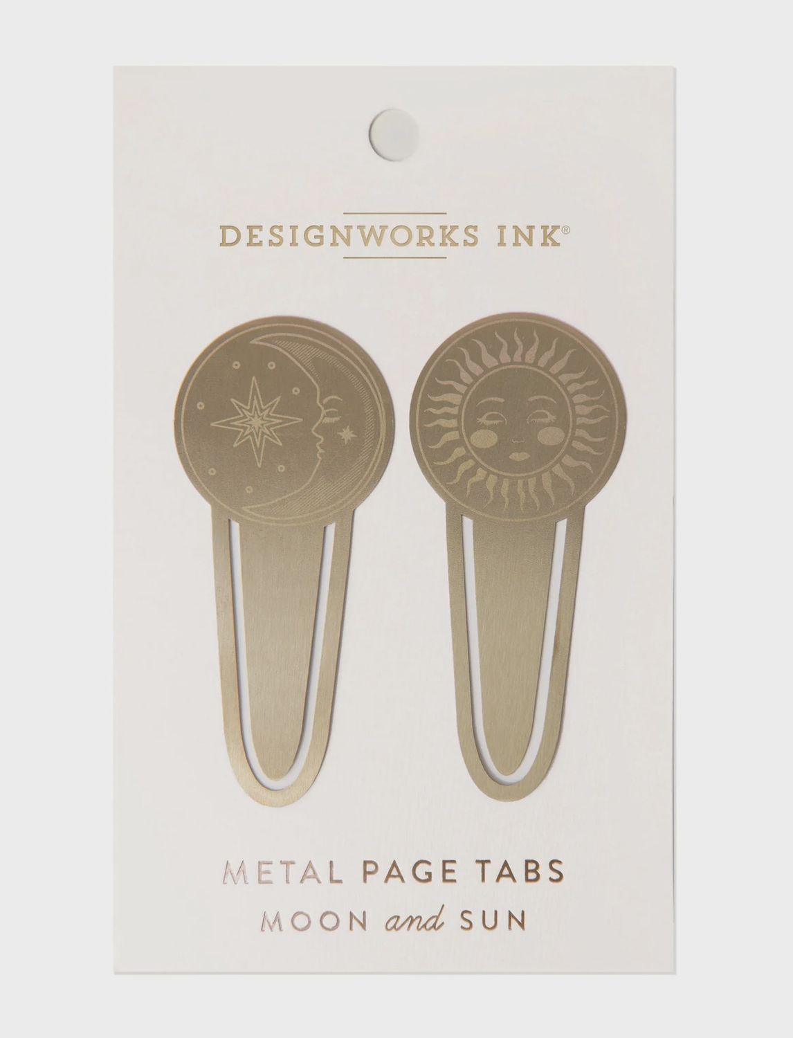 Moon &amp; Sun Brass Page Tabs