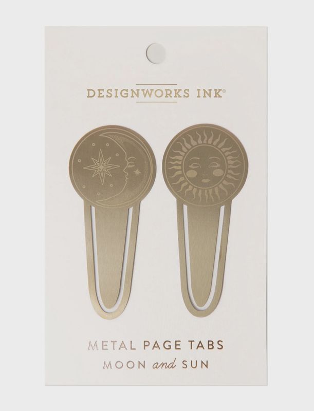 Moon &amp; Sun Brass Page Tabs