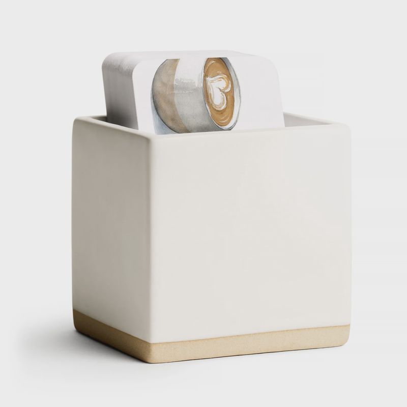 Little Notes Ceramic Holder White