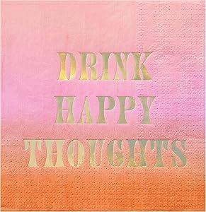 Napkins Drink Happy Thoughts