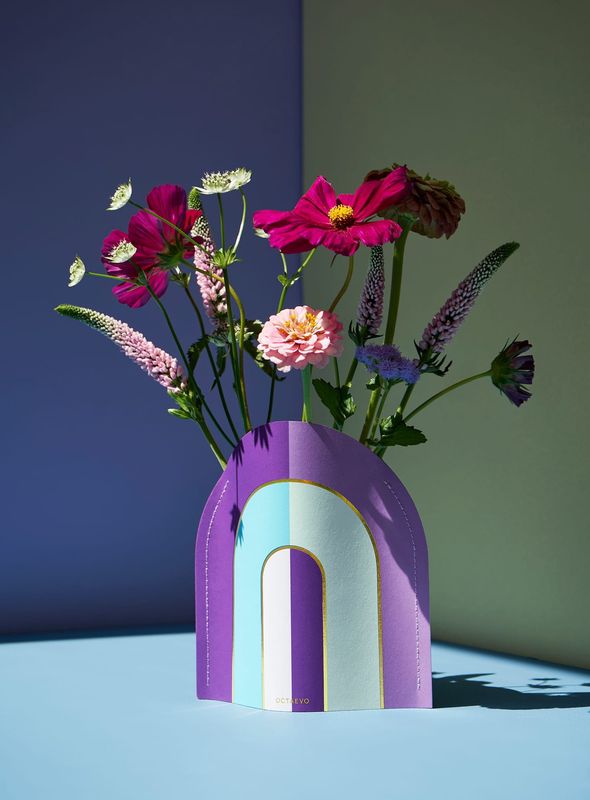Mini Paper Vase Riviera Arch Purple