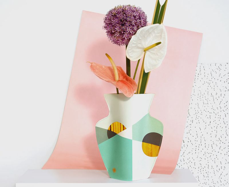 Large Paper Vase Siena Mint