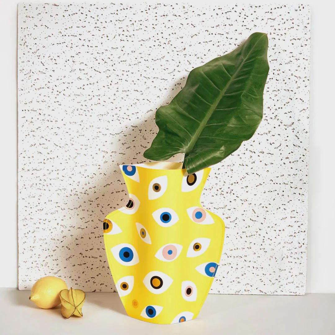 Large Paper Vase Nazar Yellow