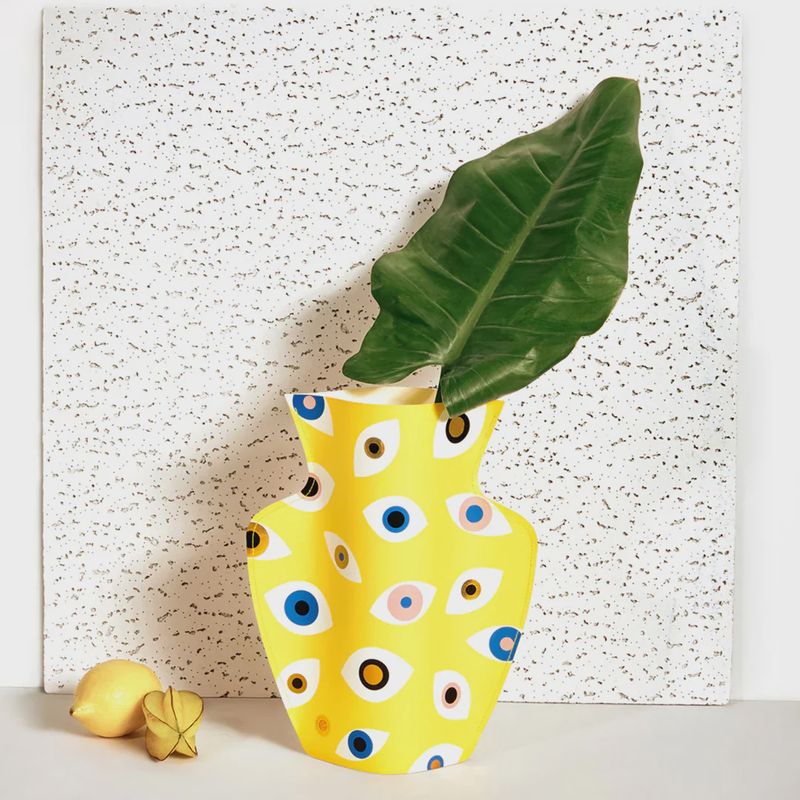 Large Paper Vase Nazar Yellow