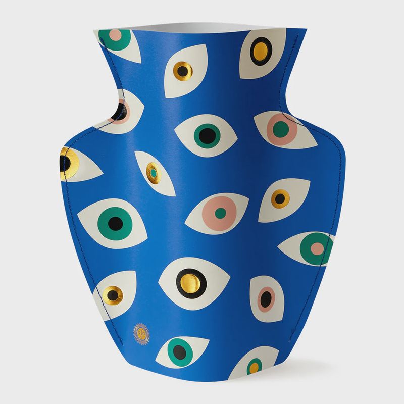 Large Paper Vase Nazar Blue
