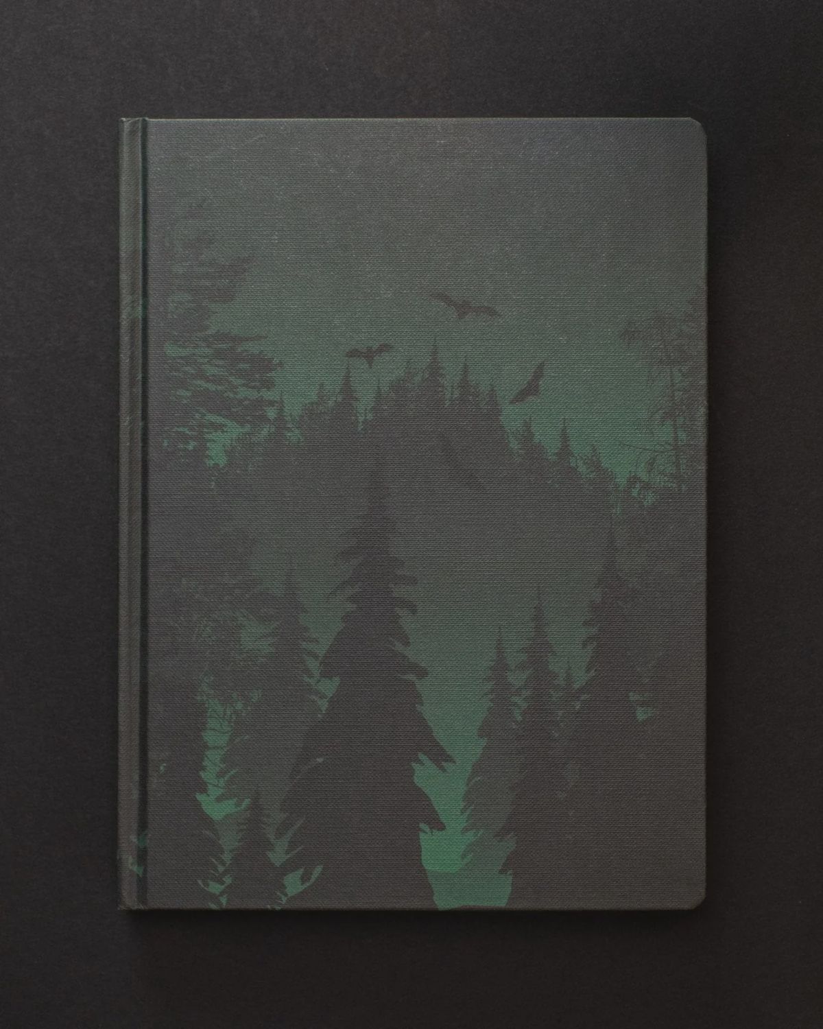 Evergreen Forest Black Page Journal