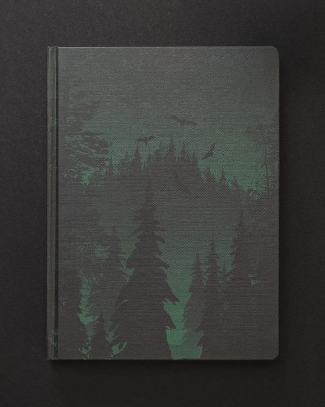 Evergreen Forest Black Page Journal