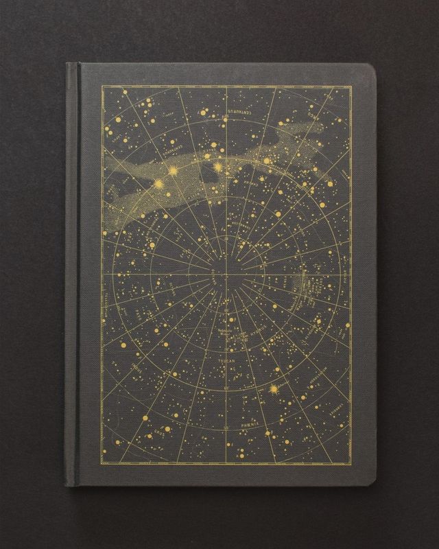 Star Chart Black Page Journal