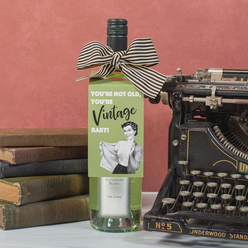 Vintage Baby Wine Tag