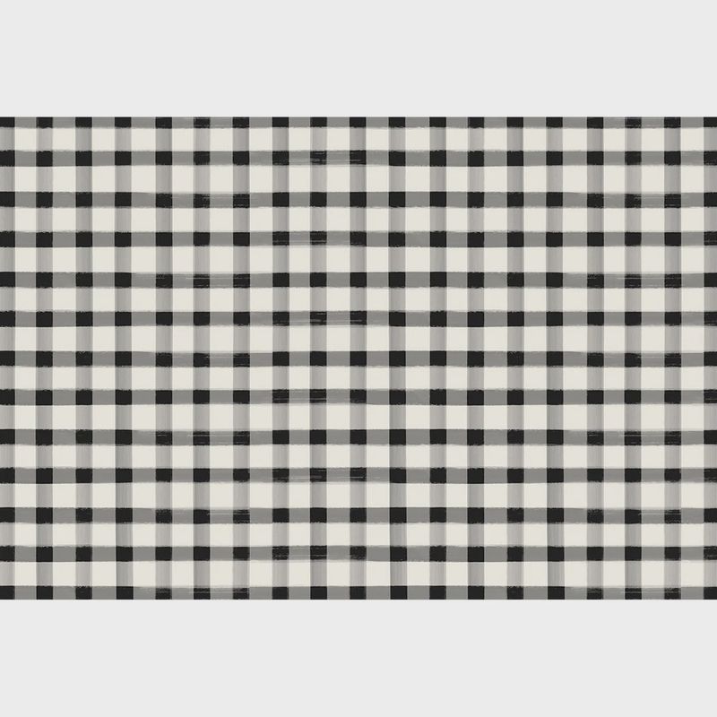 Black Painted Check Placemat