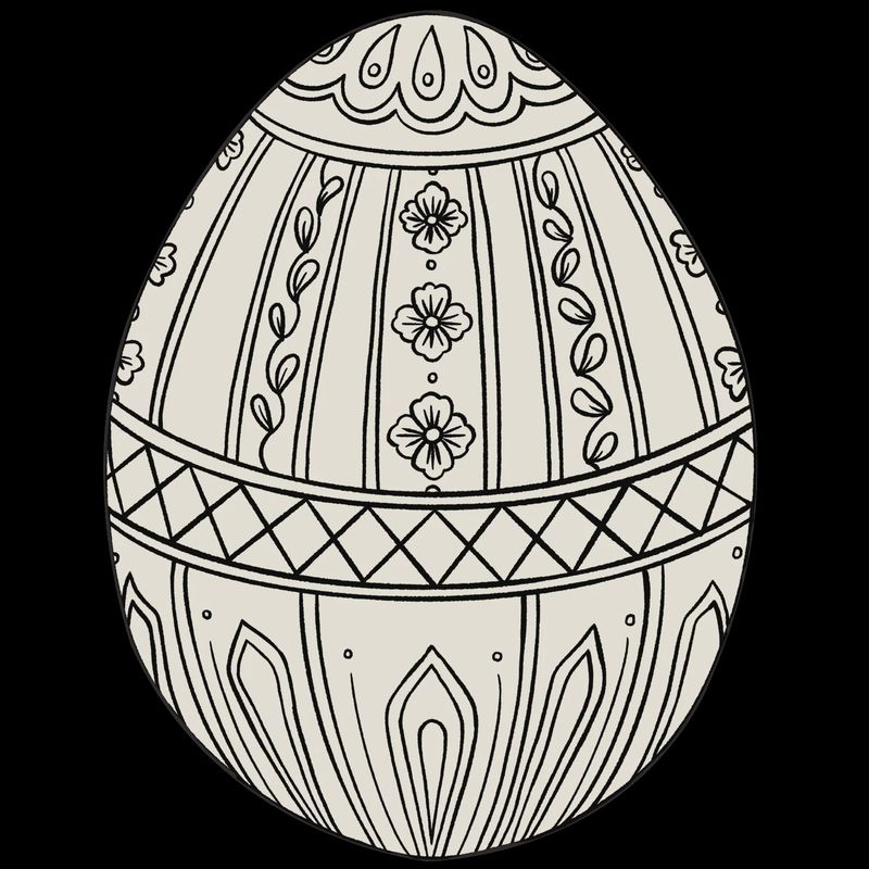 Die-Cut Easter Egg Placemat