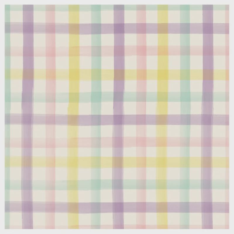 Spring Plaid Cocktail Napkin