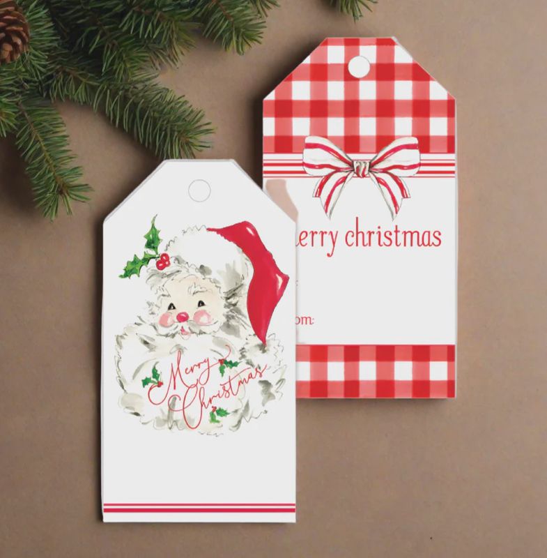 Die Cut Gift Tags Santa