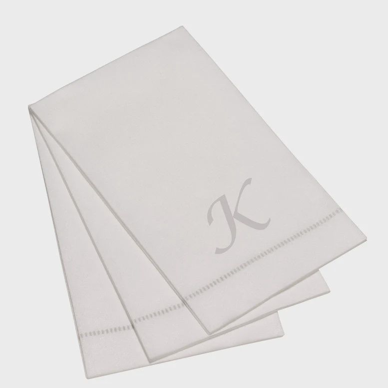K Monogram Guest Napkins