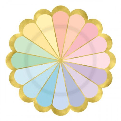 Pastel Pinwheel Dinner Plate