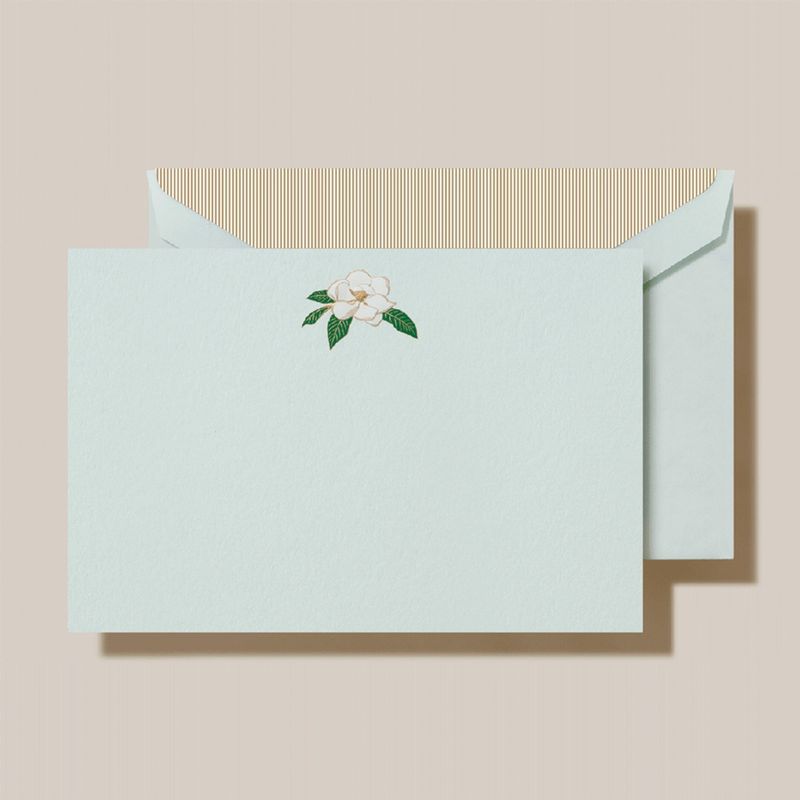Engraved Magnolia Correspondence Card Set