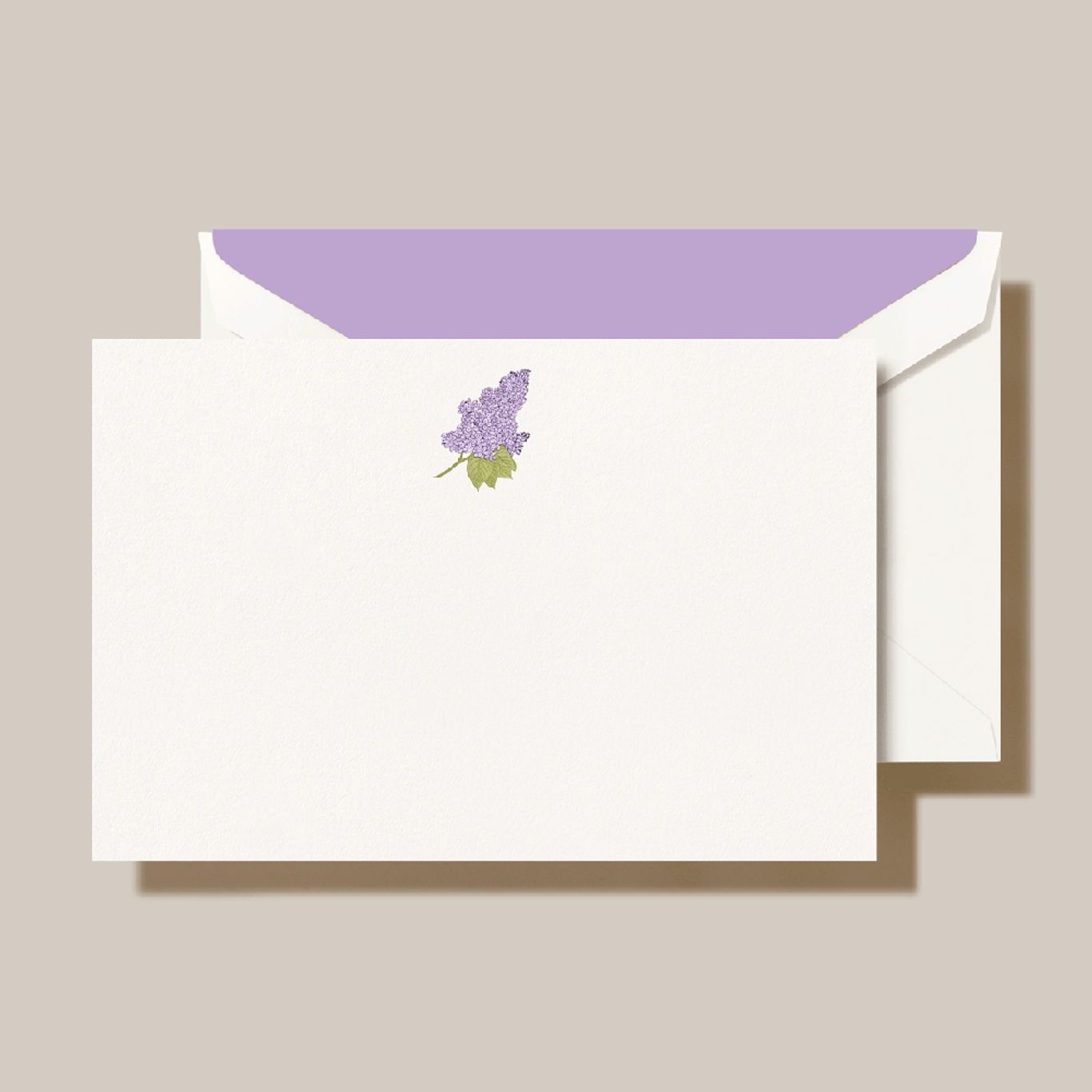 Engraved Lilac Correspondence Card Set
