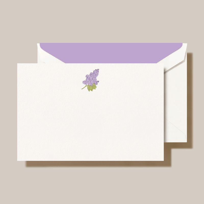 Engraved Lilac Correspondence Card Set