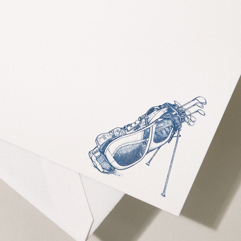 Engraved Golf Bag Card with Envelopes