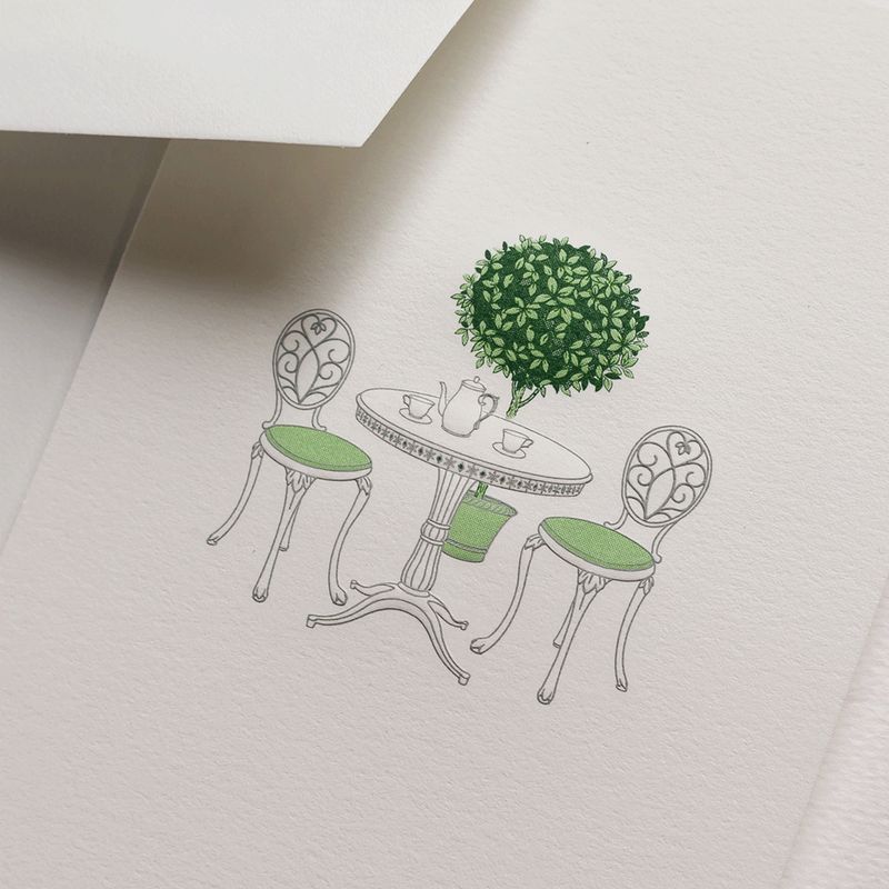 Engraved Garden Bistro Note Set