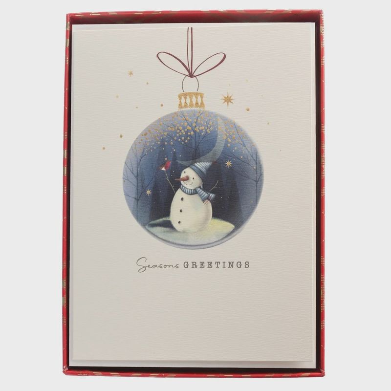 Snowman Ornament Lg. Classic Holiday Boxed Cards