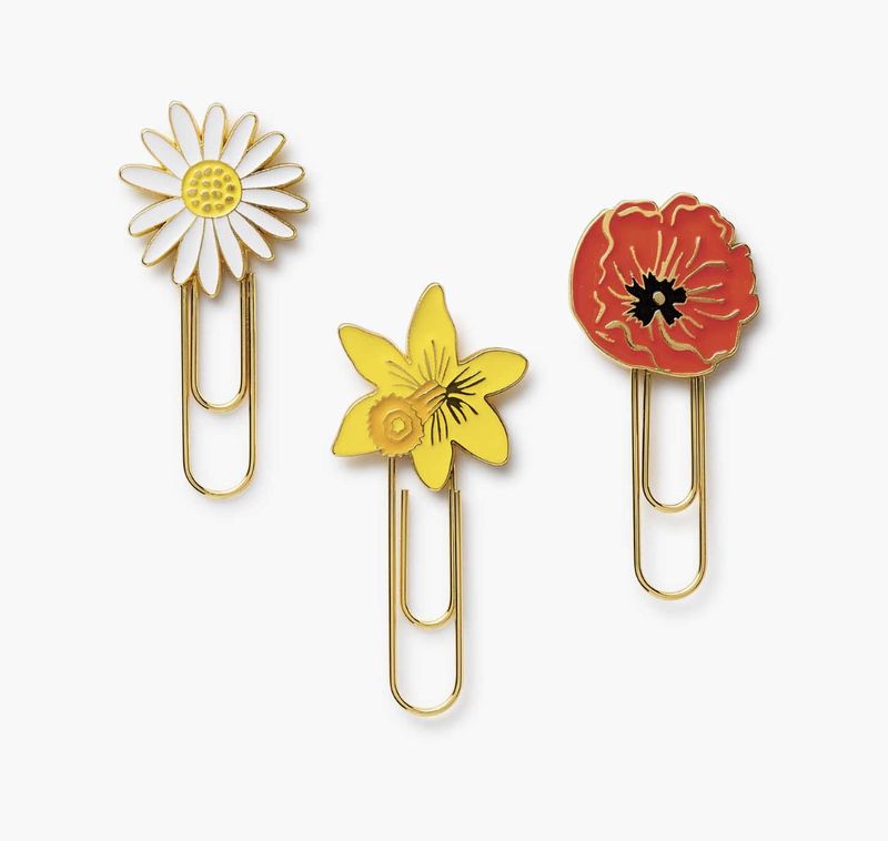 Garden Study Enamel Paper Clip Set