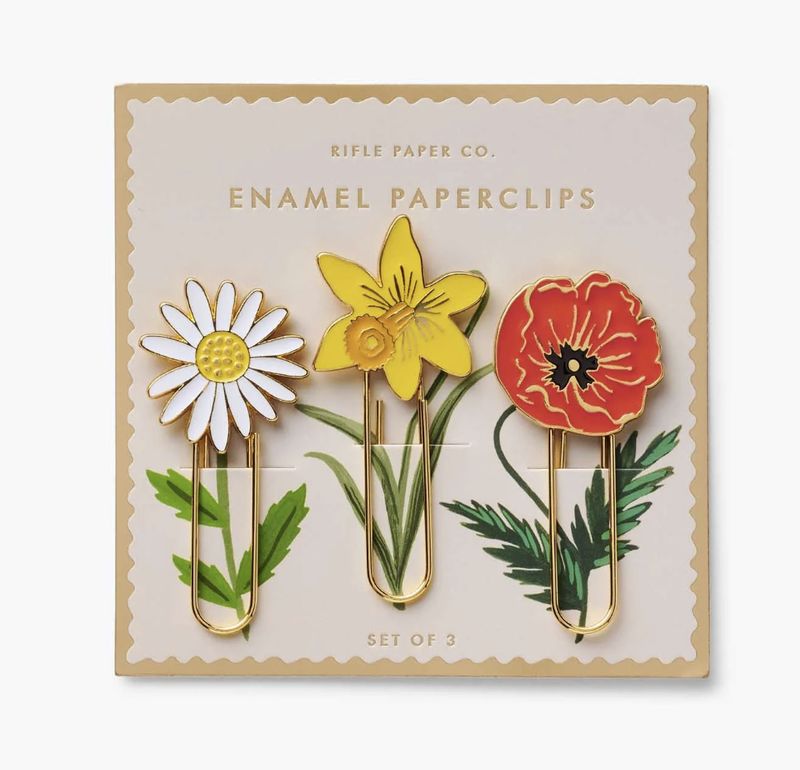 Garden Study Enamel Paper Clip Set
