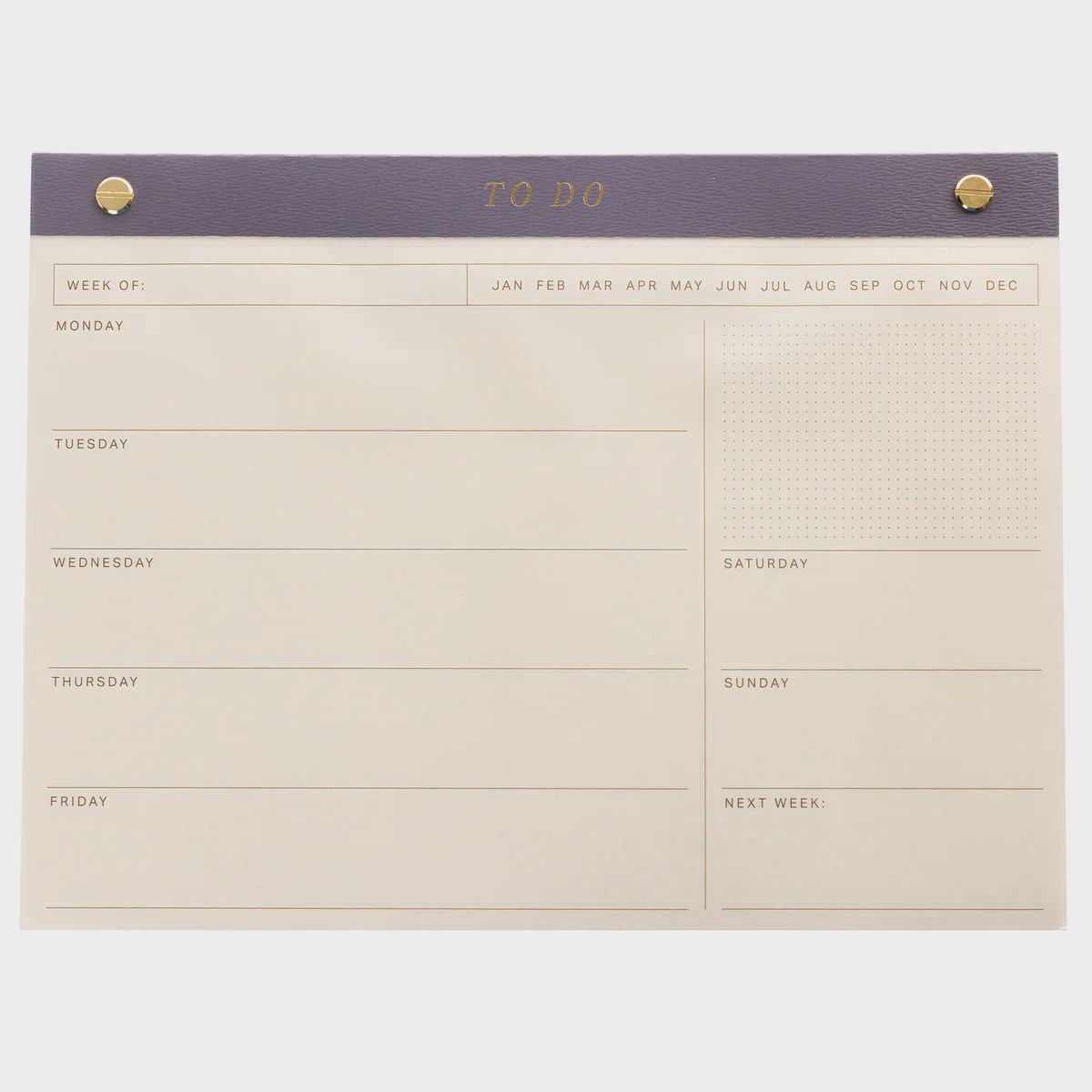 Blue Weekly Desk Pad