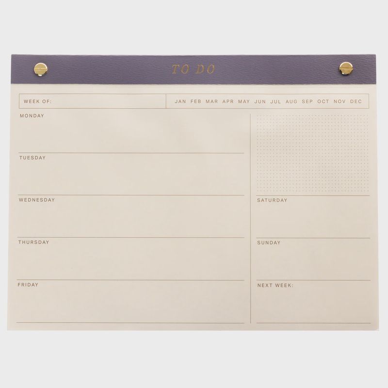 Blue Weekly Desk Pad