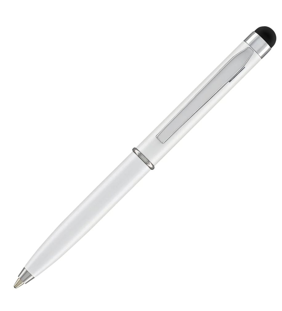 Poquito Ballpoint Pen w/Stylus Pearl White