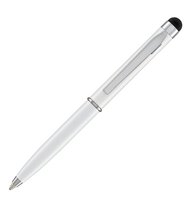 Poquito Ballpoint Pen w/Stylus Pearl White