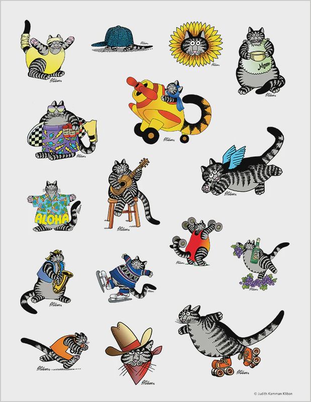 B. Kliban: Cat Stickers Sticker Book