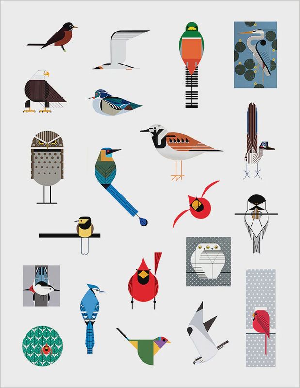 Charley Harper's Birds Sticker Book