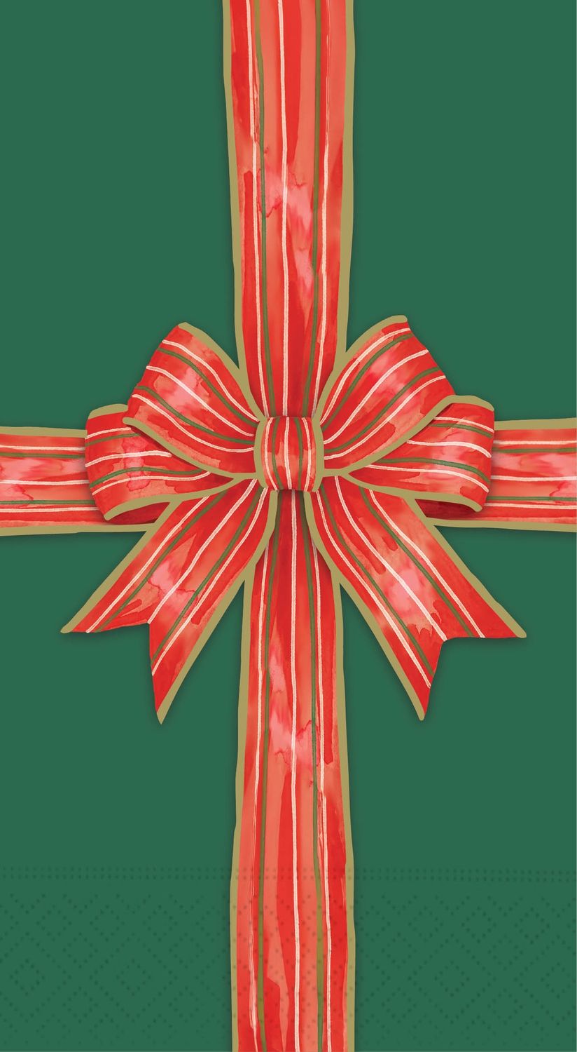Bow-Tied Holiday Guest Towel Napkin