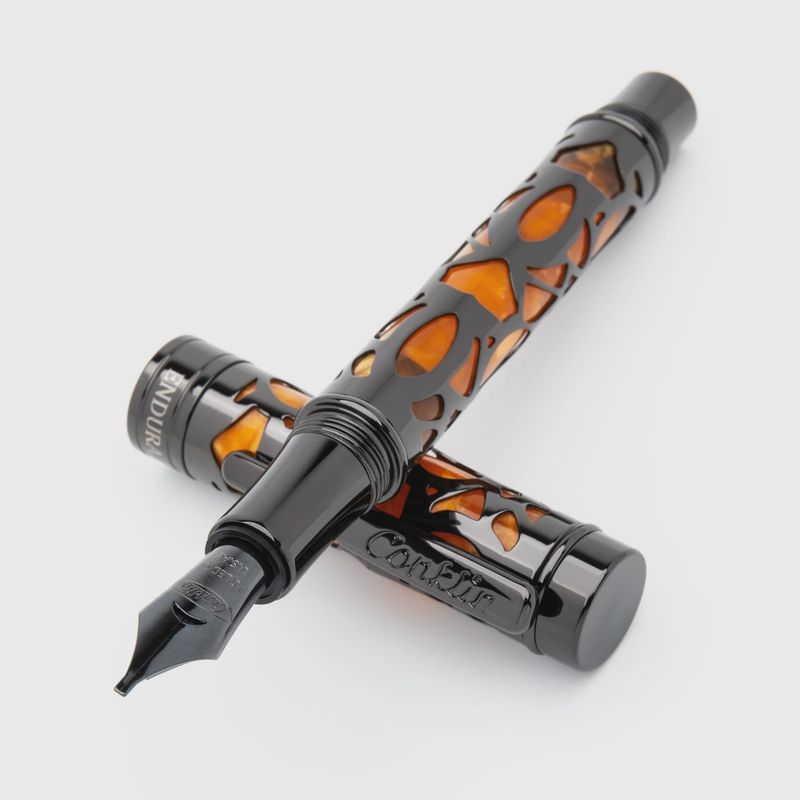 Endura Deco Crest Orange/Gunmetal Fine Nib