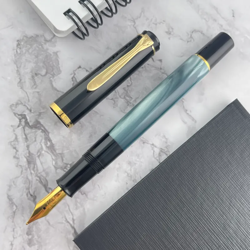 M200 Green Marbled Fountain Pen