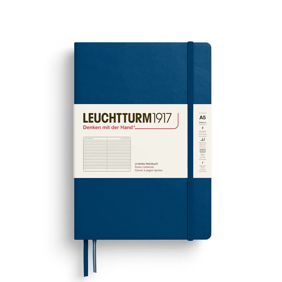 A5 Notebook Indigo Ruled Hardcover