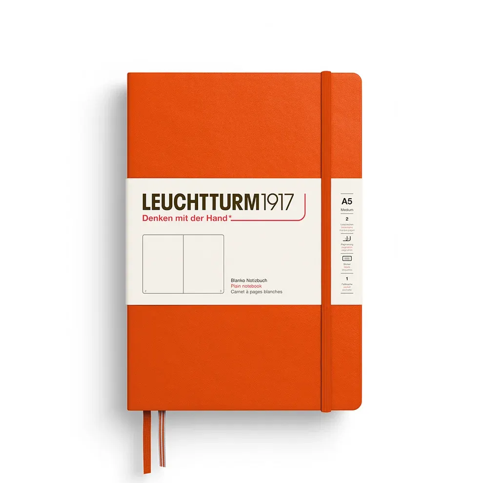 A5 Notebook Pumpkin Plain Softcover