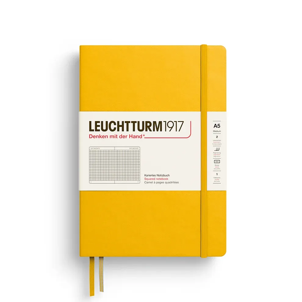 A5 Notebook Sunflower Squared Hardcover