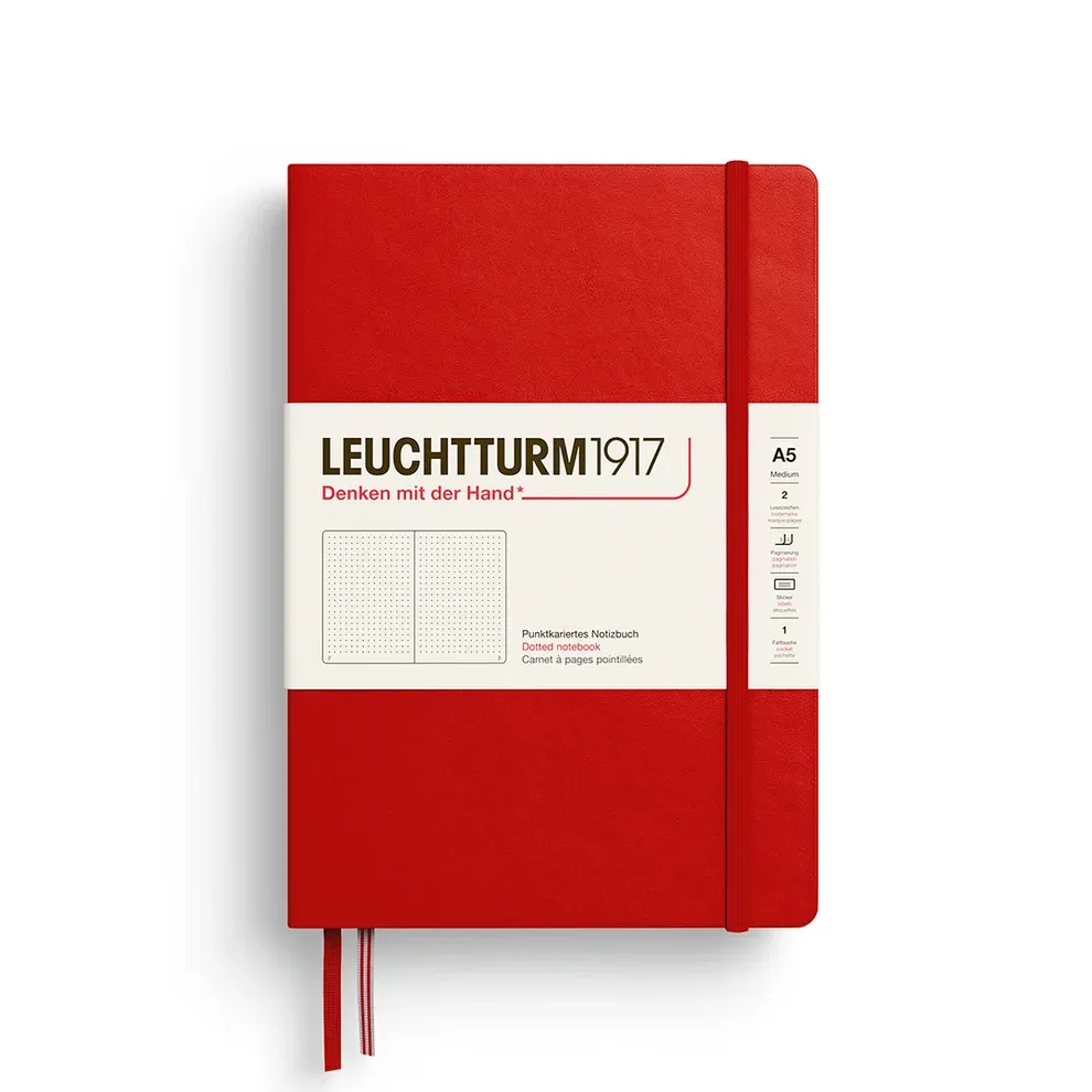 A5 Notebook Cherry Dotted Hardcover
