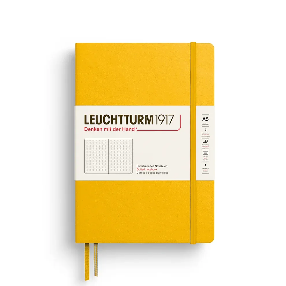 A5 Notebook Sunflower Dotted Softcover