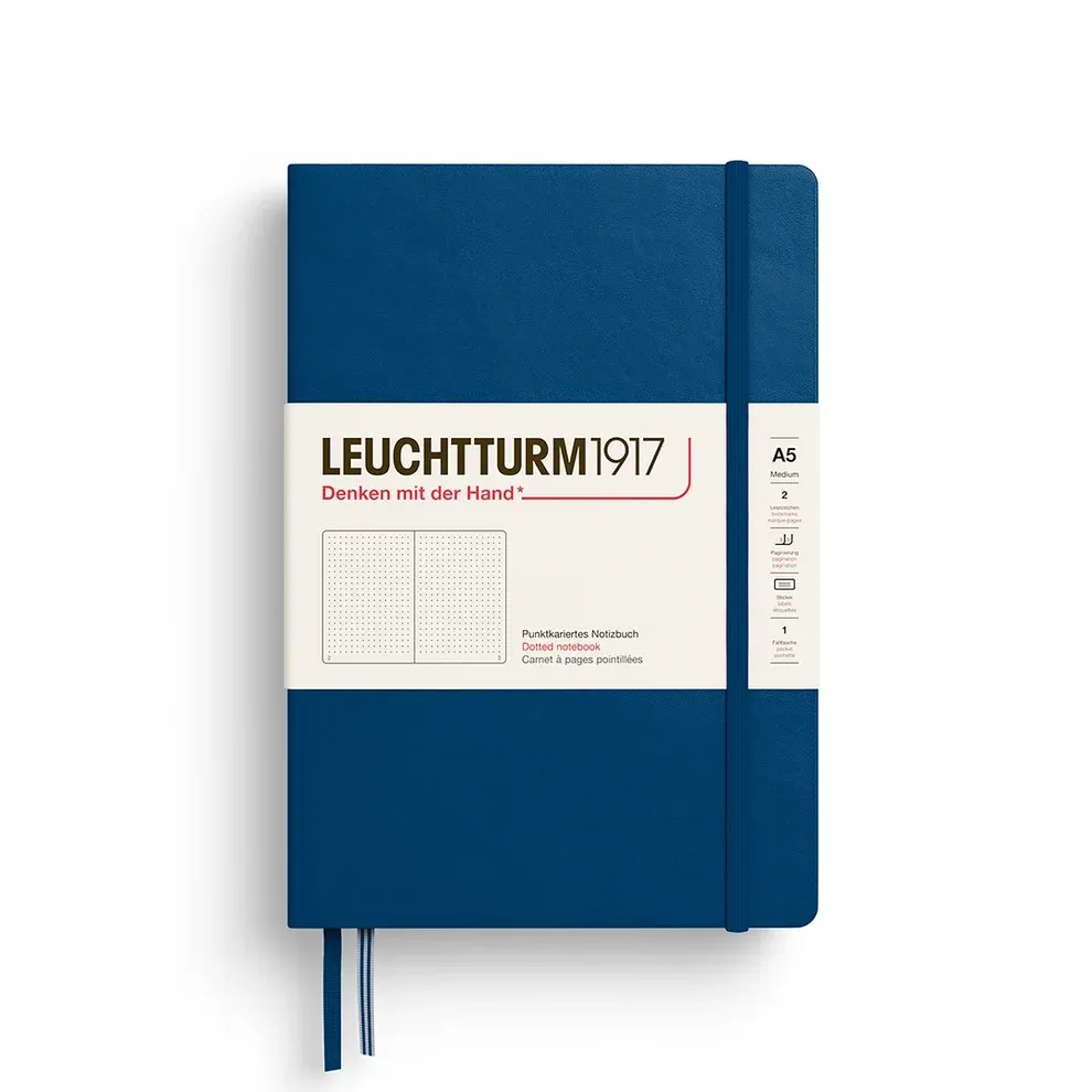 A5 Notebook Indigo Dotted Softcover