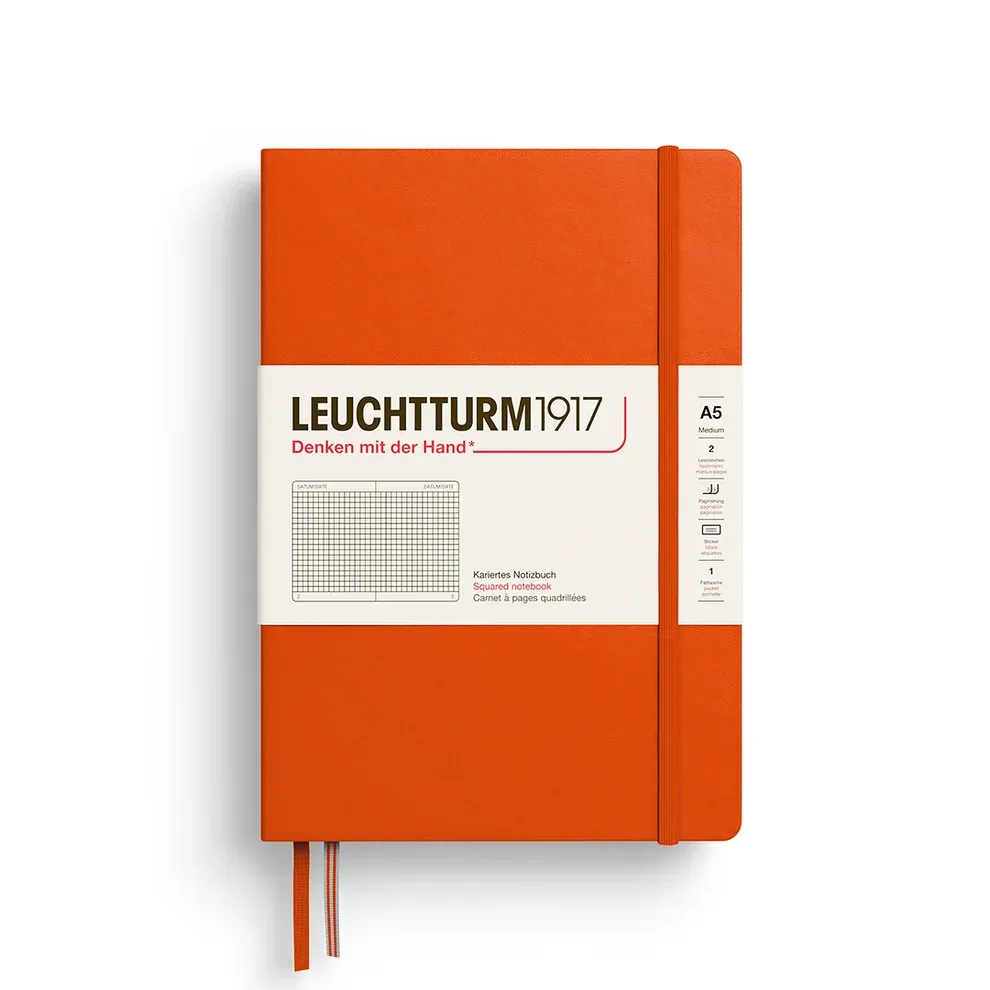 A5 Notebook Pumpkin Squared Hardcover