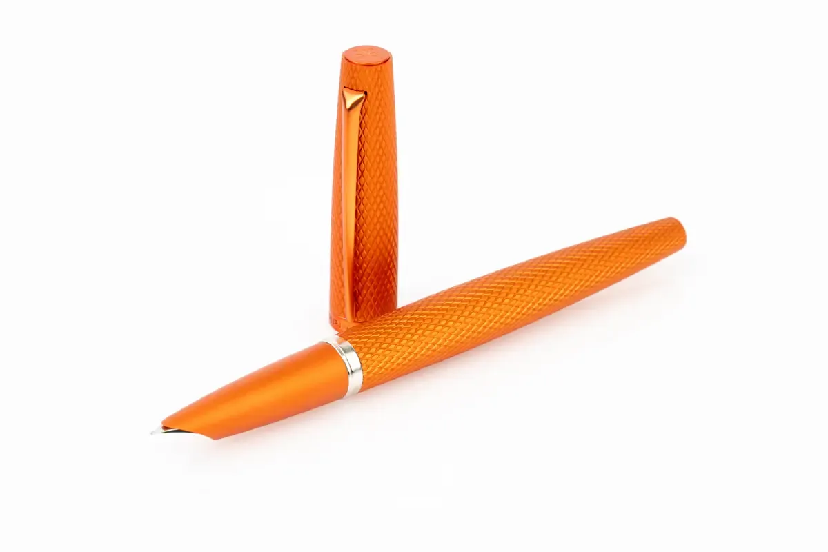 Viper Orange Guilloche Fountain Pen Fine/Medium Nib