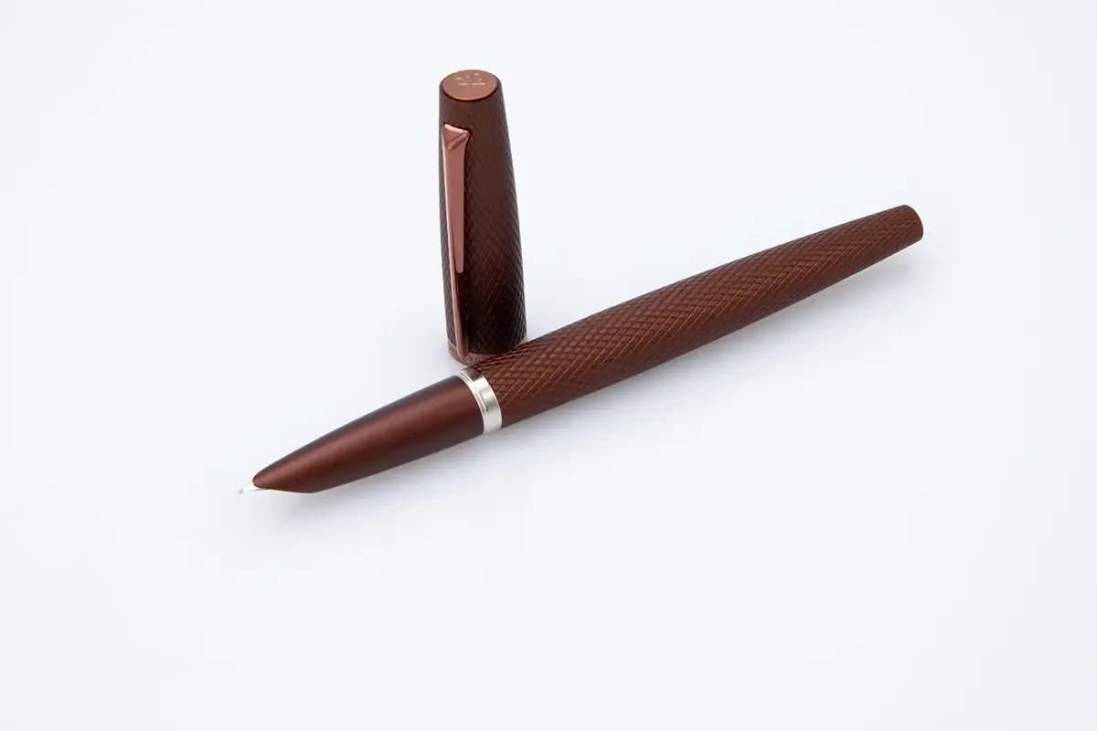 Viper Brown Guilloche Fountain Pen Fine/Medium Nib