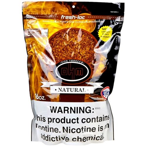 OHM Natural Pipe Tobacco - 6oz