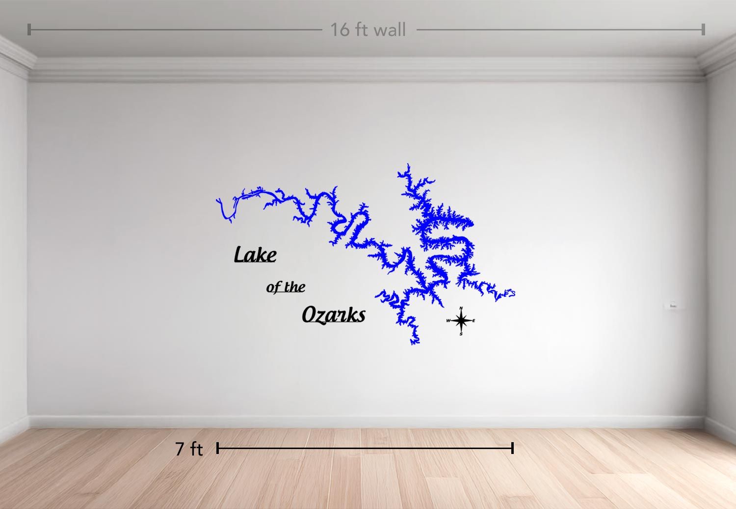 7 ft Floating Metal Wall Mount