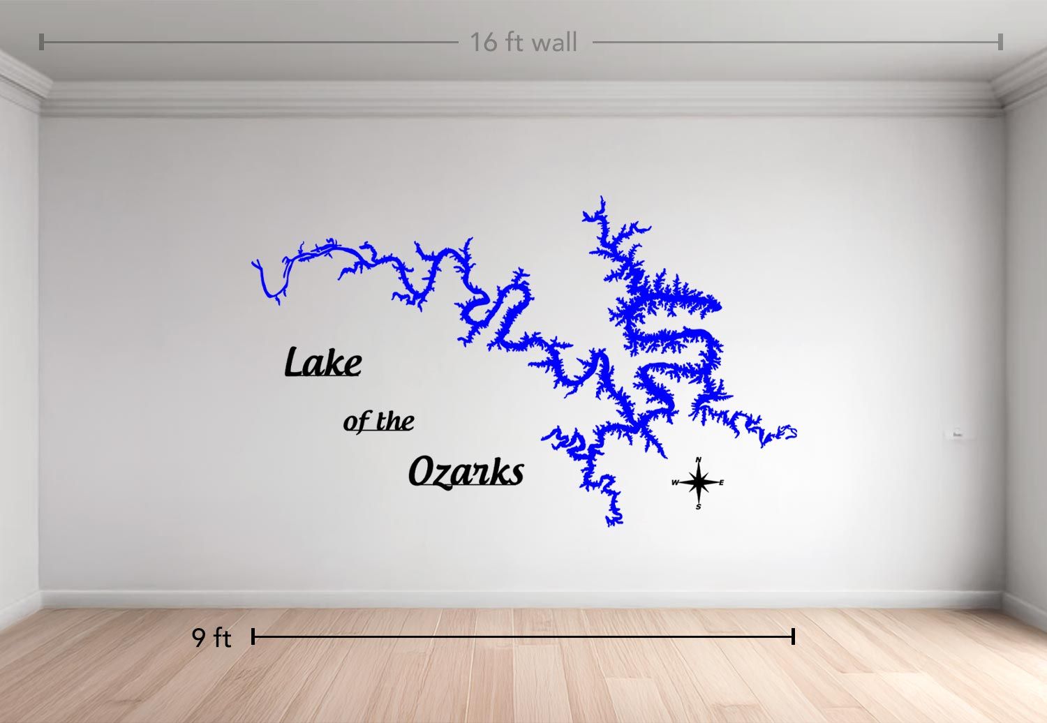 9 ft Floating Metal Wall Mount