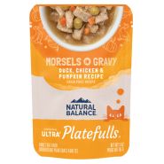 Natural Balance Platefulls Cat Indoor Dck Ckn&amp;Pumpkin&#39;nGravy Pouch 3oz