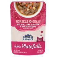 Natural Balance Platefulls Cat Indr SlmnTunaCknShrimp&#39;nGravy Pouch 3oz